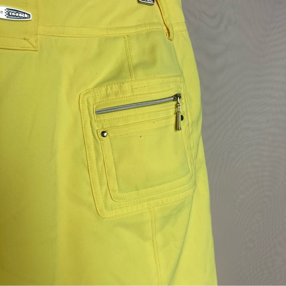 Jamie Sadock neon yellow mini skirt with pockets - Picture 7 of 7